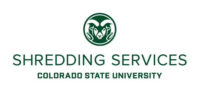 Shredding Services Colorado State University Logo Stacked Green